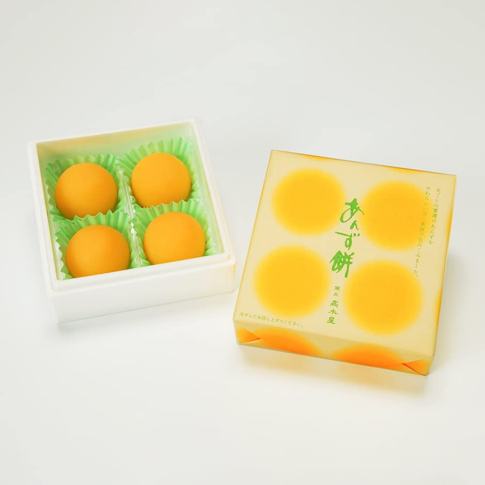 Amazon | 菓匠 高木屋 フルーティで贅沢な風味 あんず餅 4個入 | 菓匠